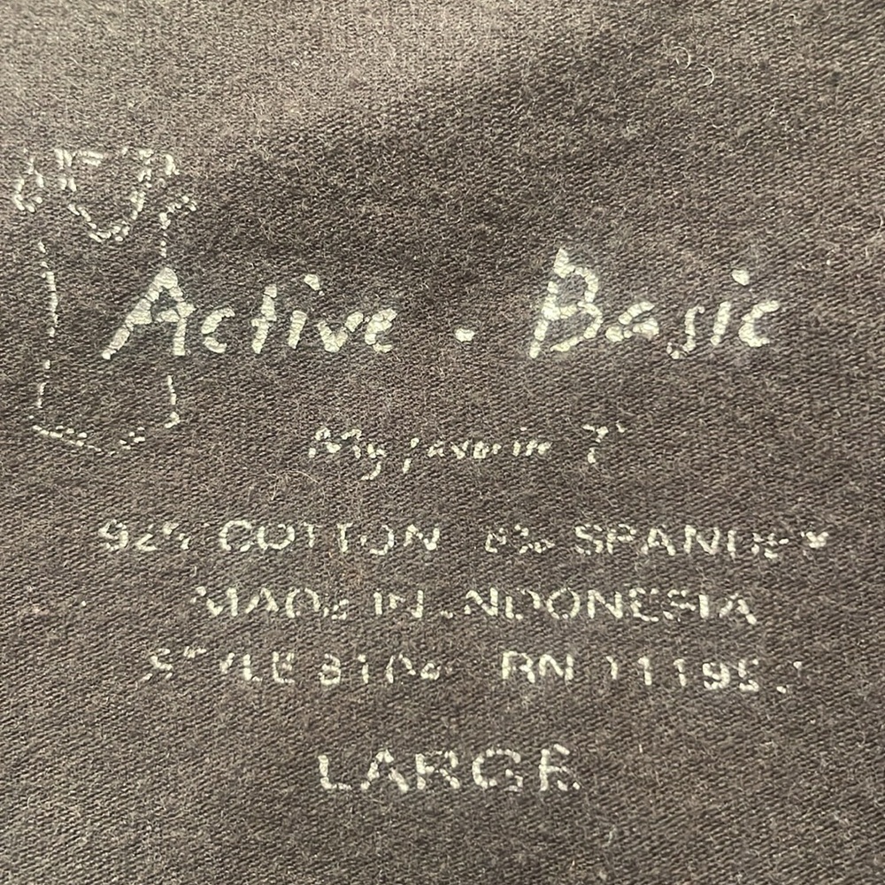 Active Basic Short Sleeve V-Neck Black Cotton Spa… - image 6